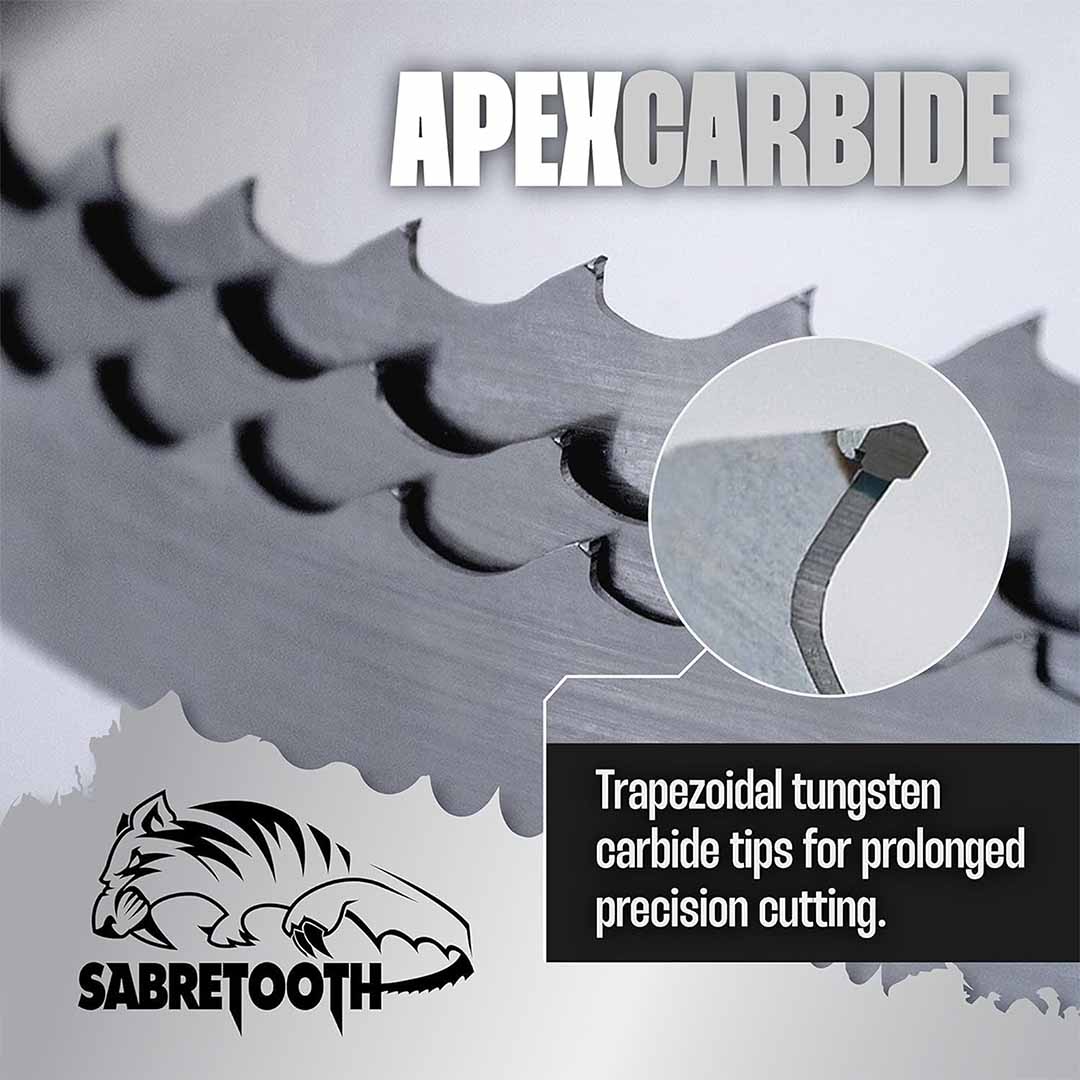 Apex Carbide Ultra-Premium Tipped Bandsaw Sawmill Blades - 167" - Image 5